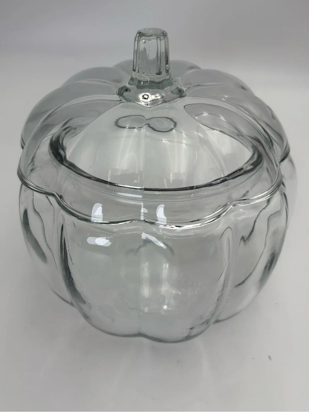 Anchor Hocking Clear Glass Pumpkin Candy Jar with Lid